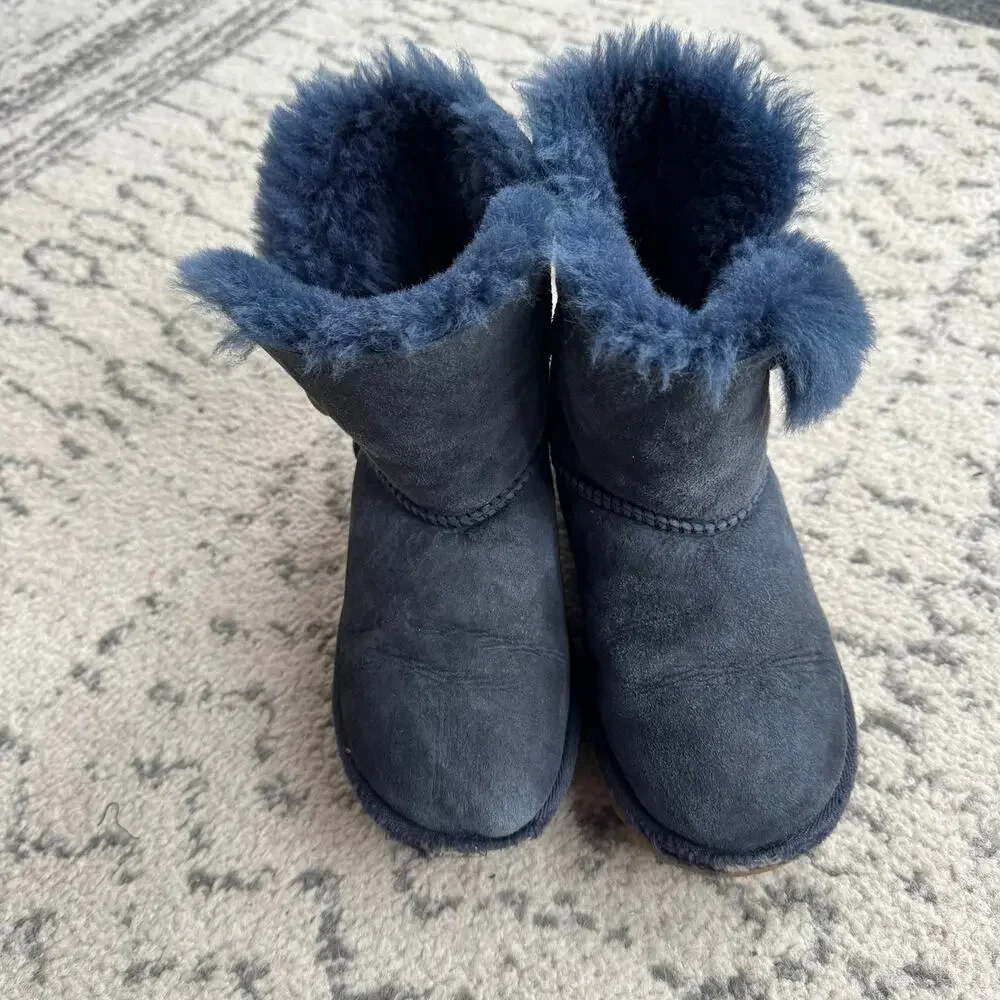 Ugg Blue Bailey Button Boots Size 2Y